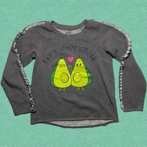 Stars And Sprinkle Let's Avocuddle Cute Avocado Sweatshirt With Heart Size L